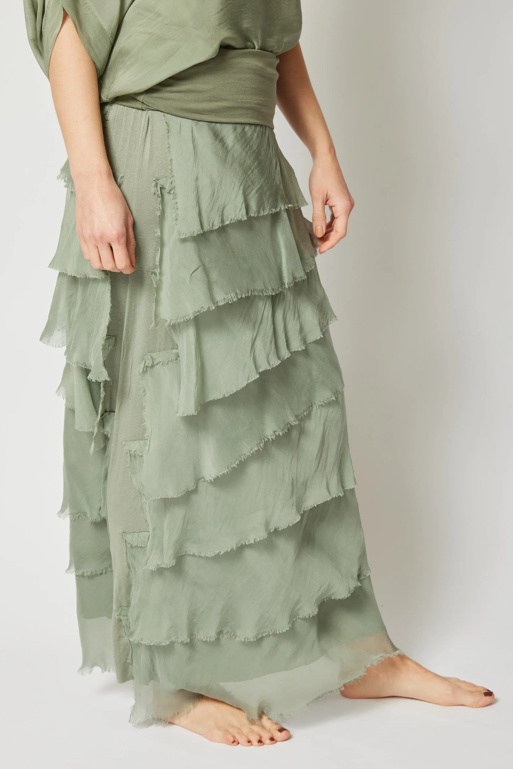 Italian Silk Layered Skirt