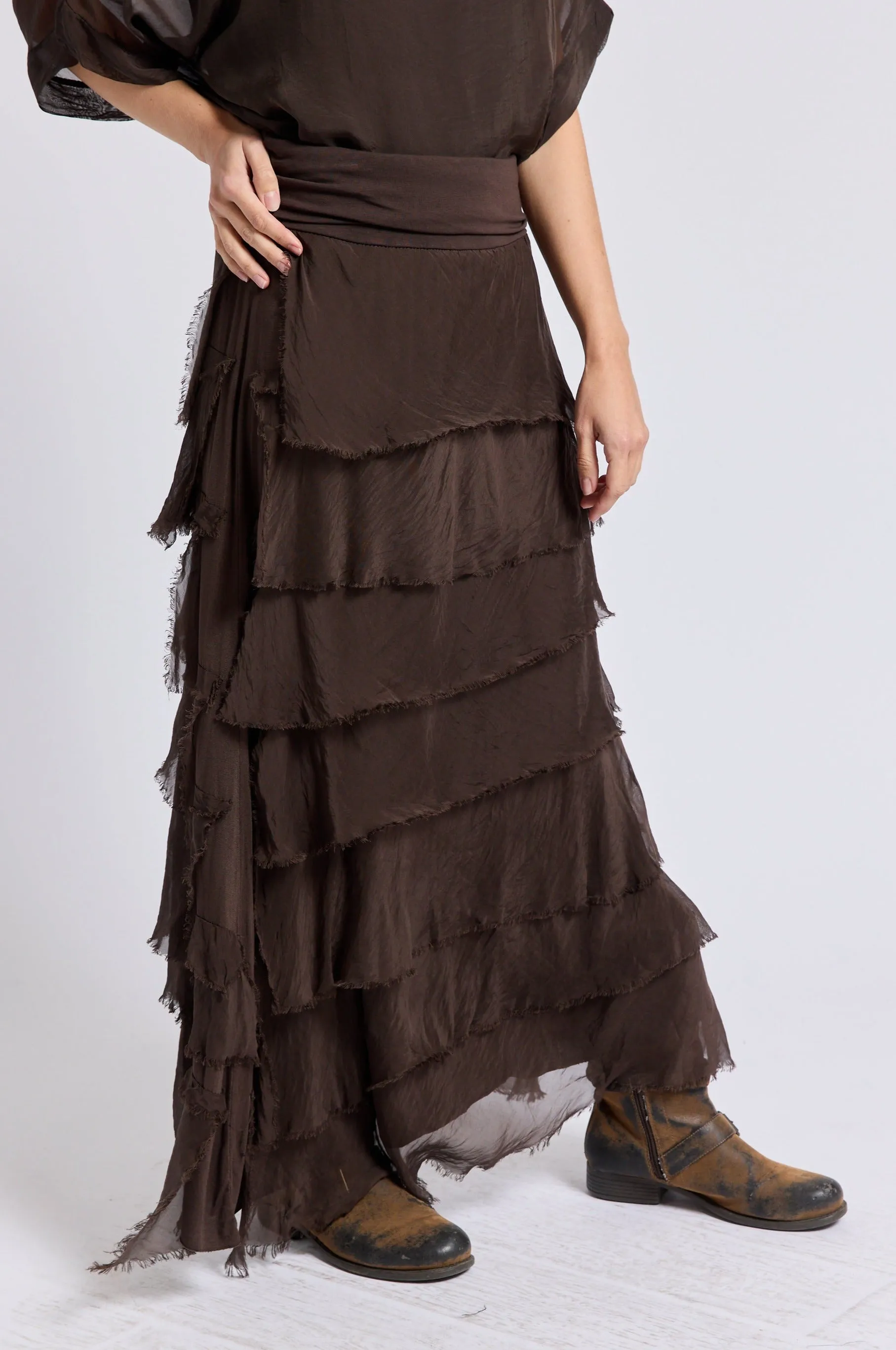 Italian Silk Layered Skirt