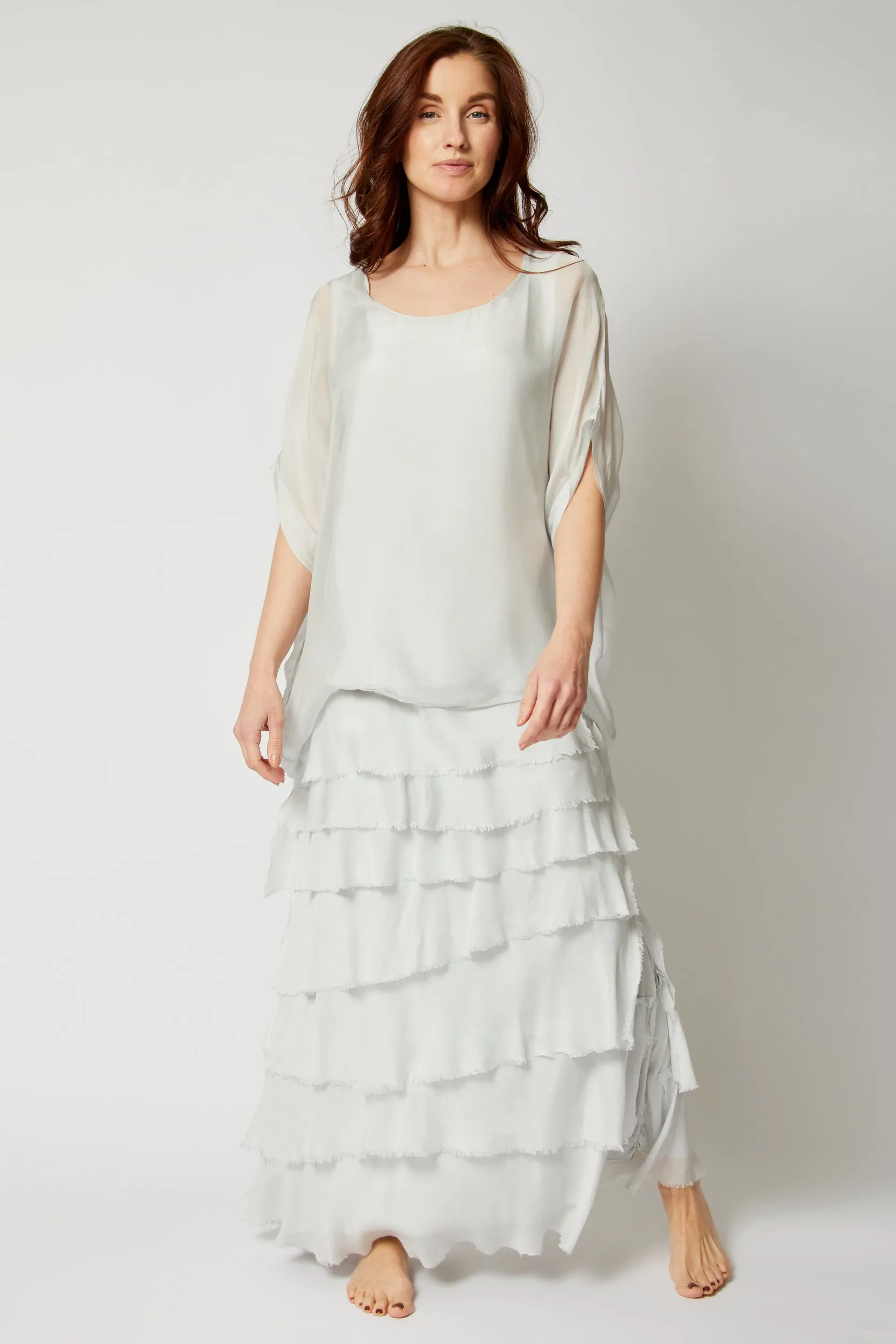 Italian Silk Layered Skirt