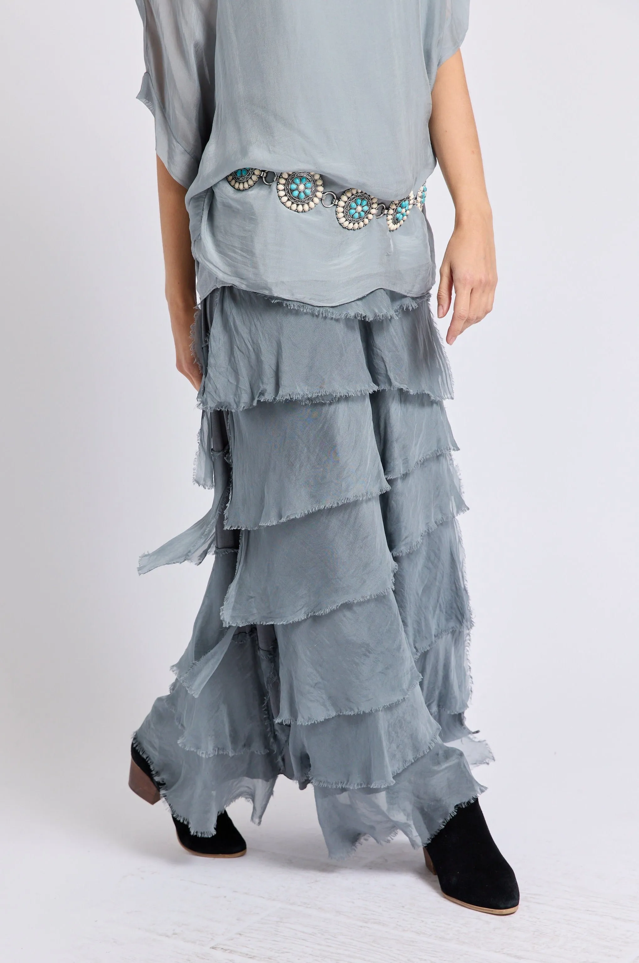 Italian Silk Layered Skirt
