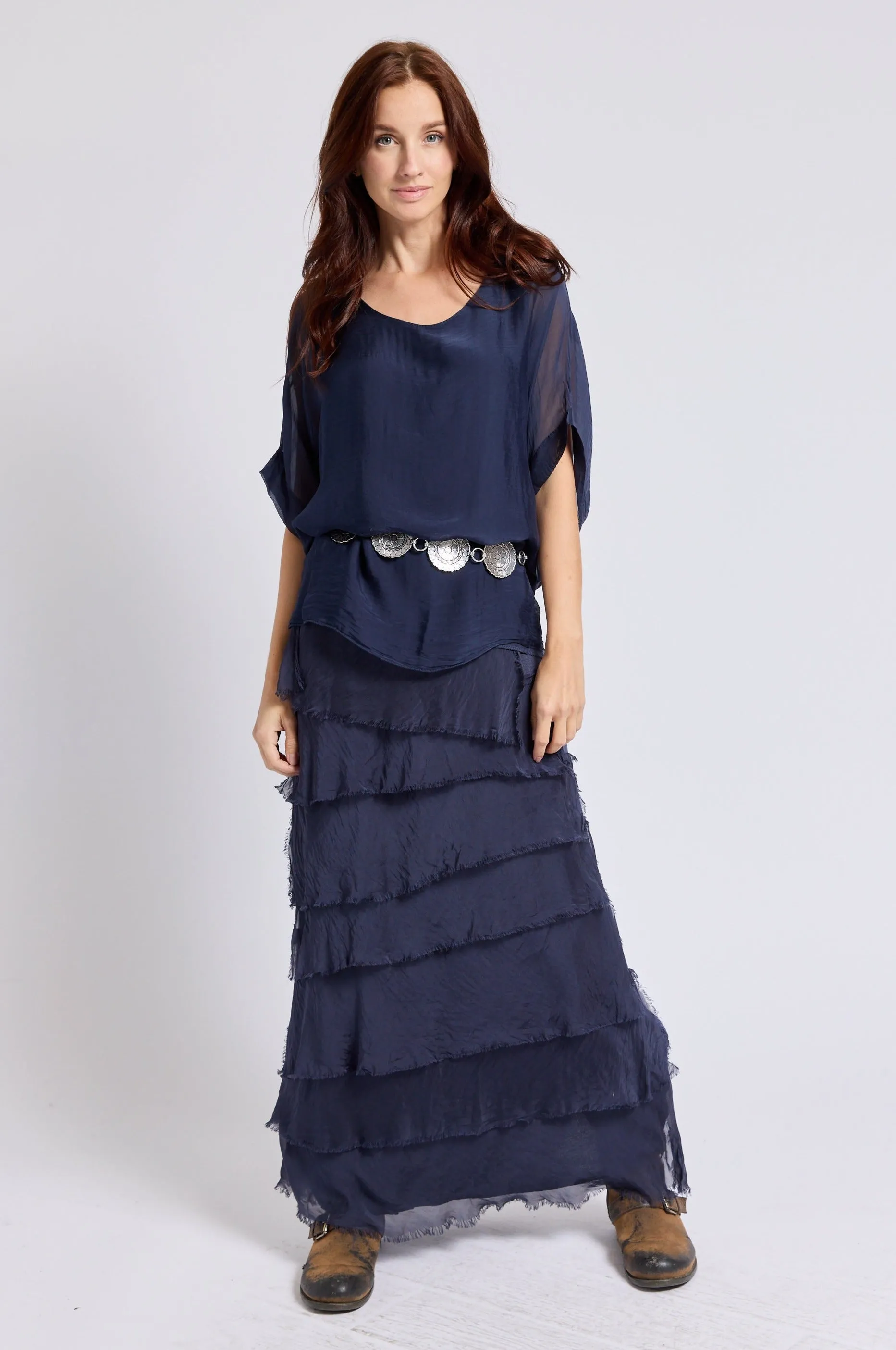 Italian Silk Layered Skirt