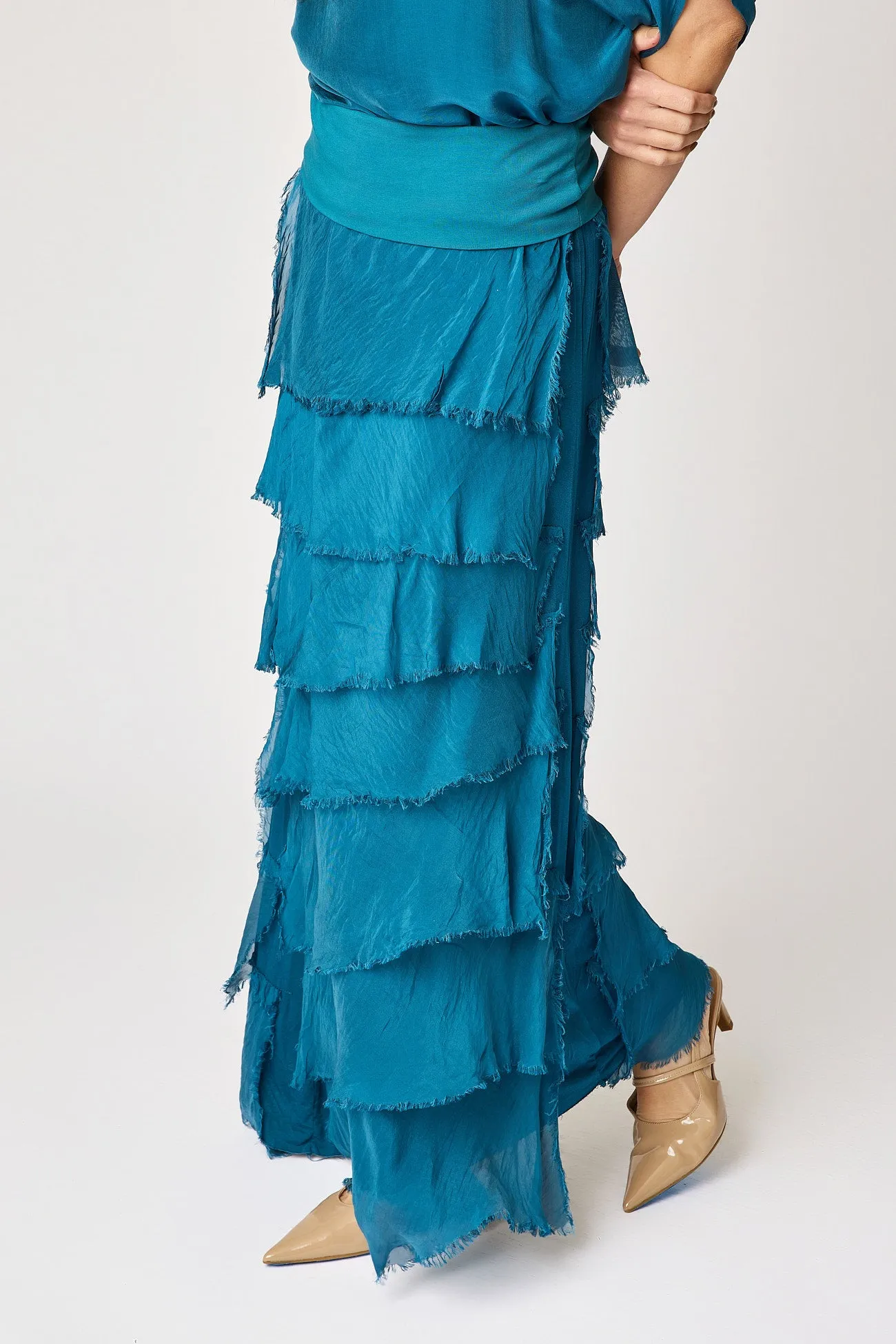 Italian Silk Layered Skirt