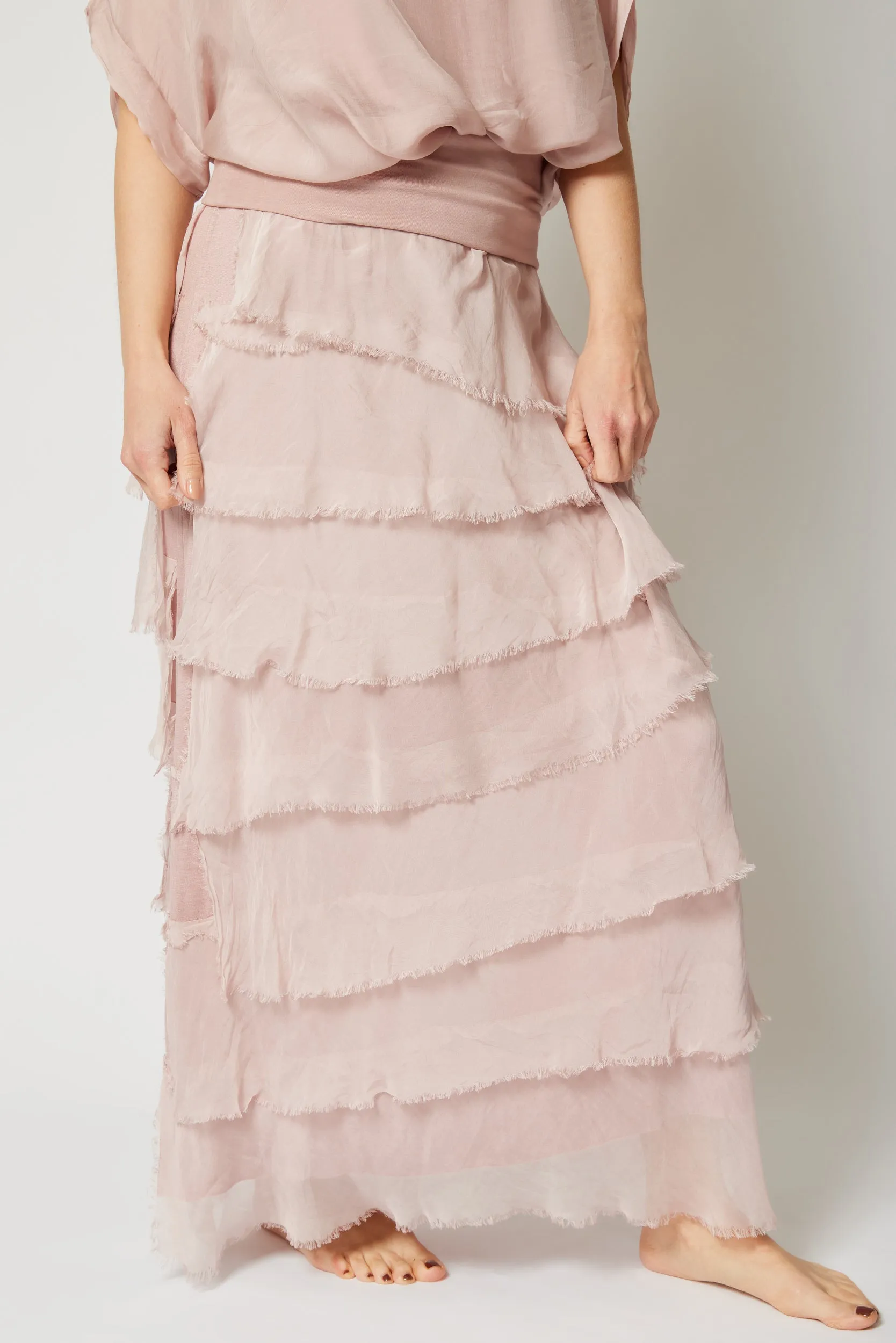 Italian Silk Layered Skirt