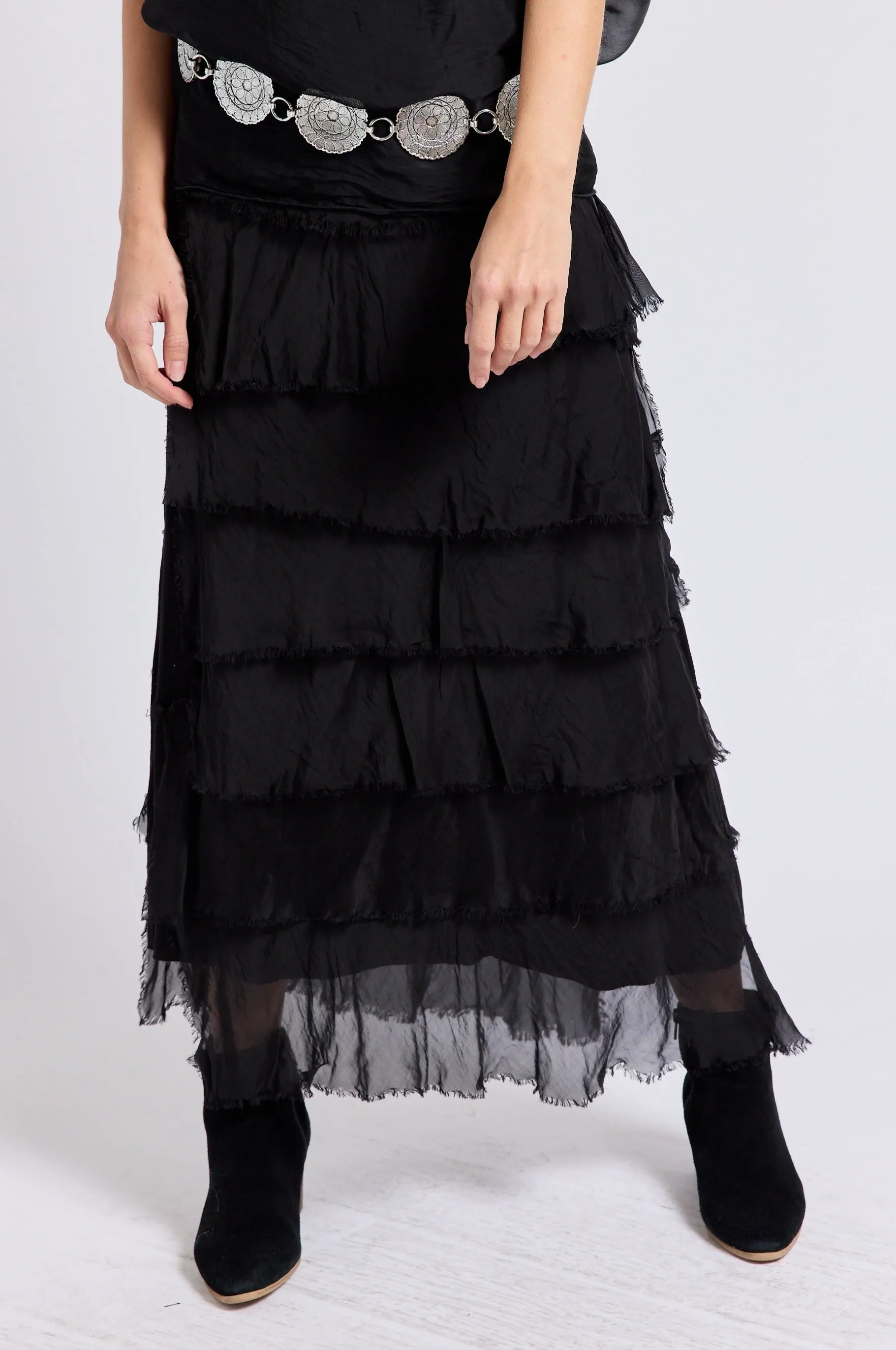 Italian Silk Layered Skirt