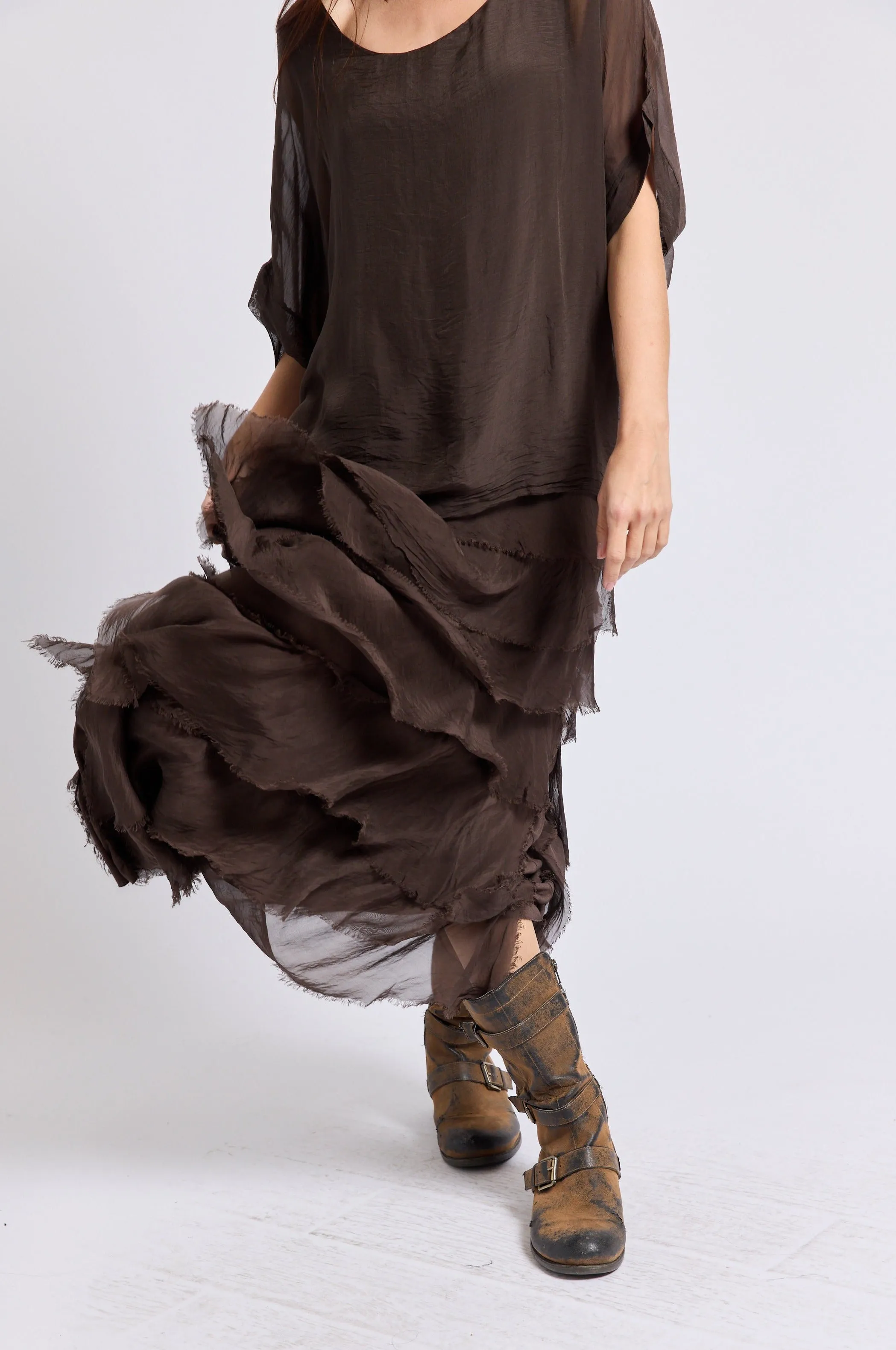 Italian Silk Layered Skirt