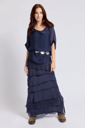 Italian Silk Layered Skirt