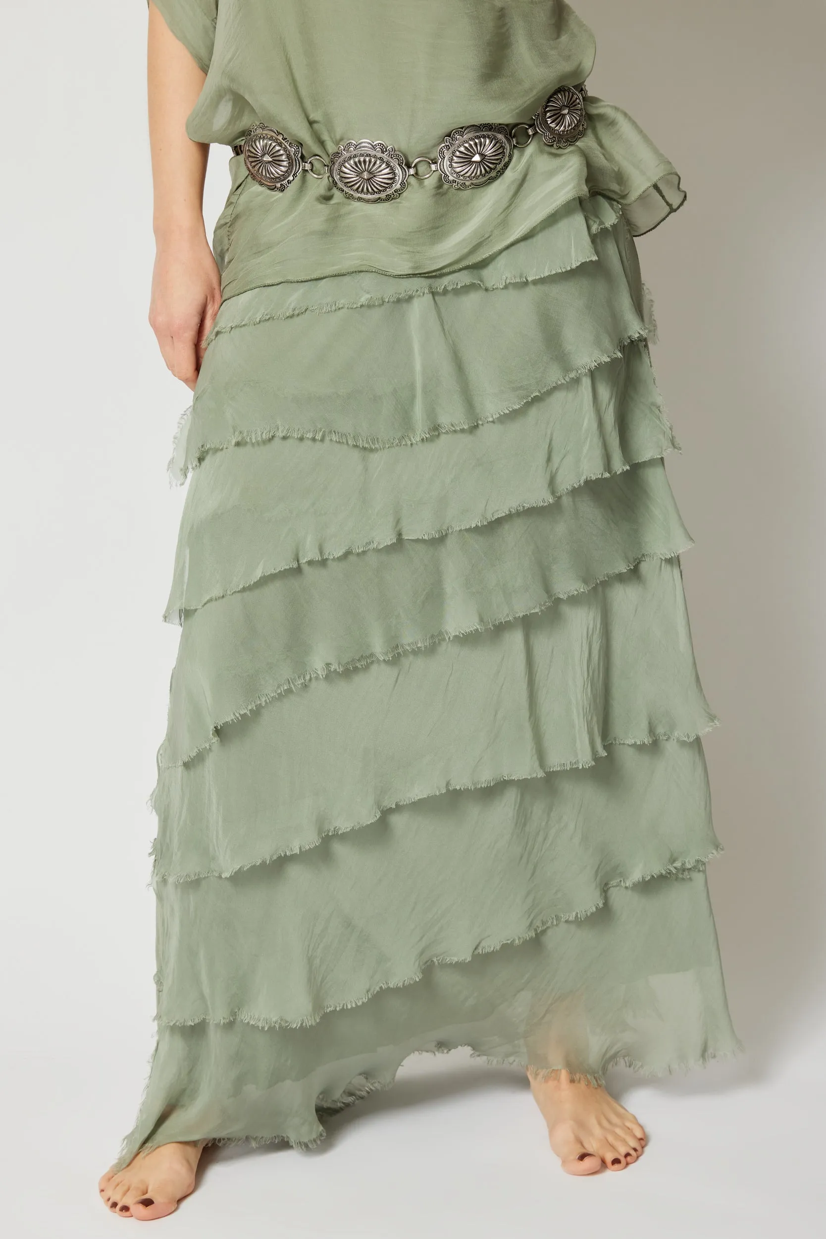Italian Silk Layered Skirt