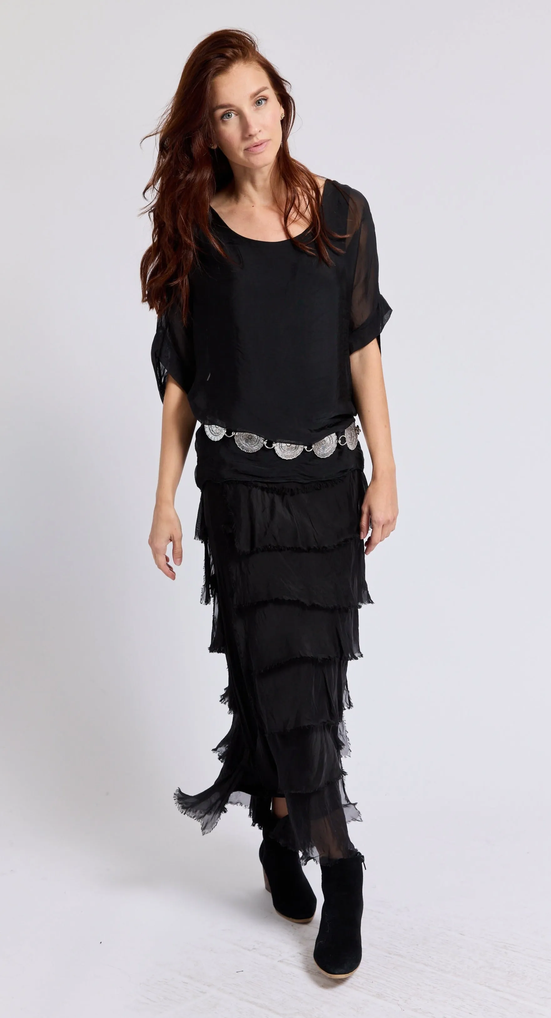 Italian Silk Layered Skirt