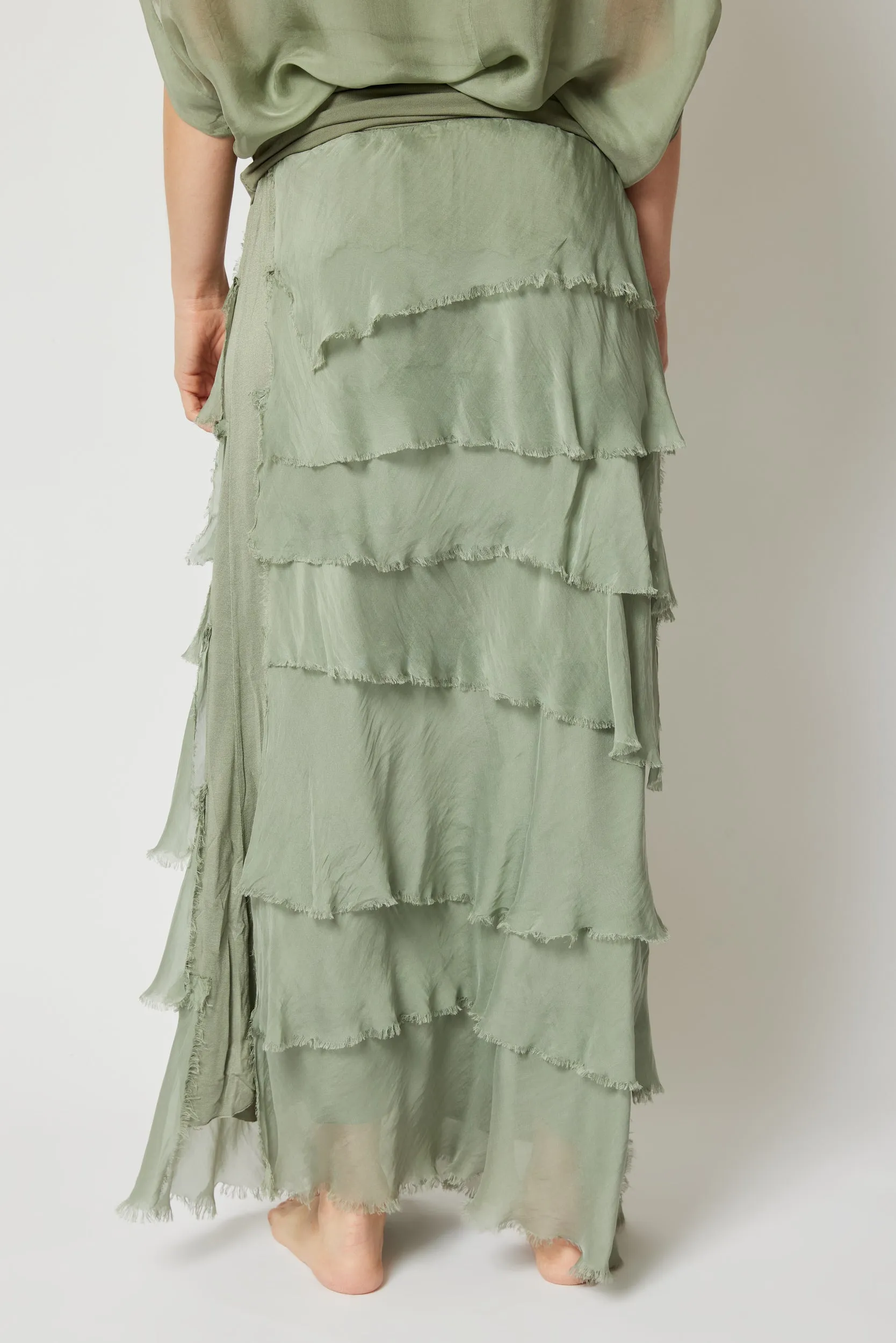 Italian Silk Layered Skirt