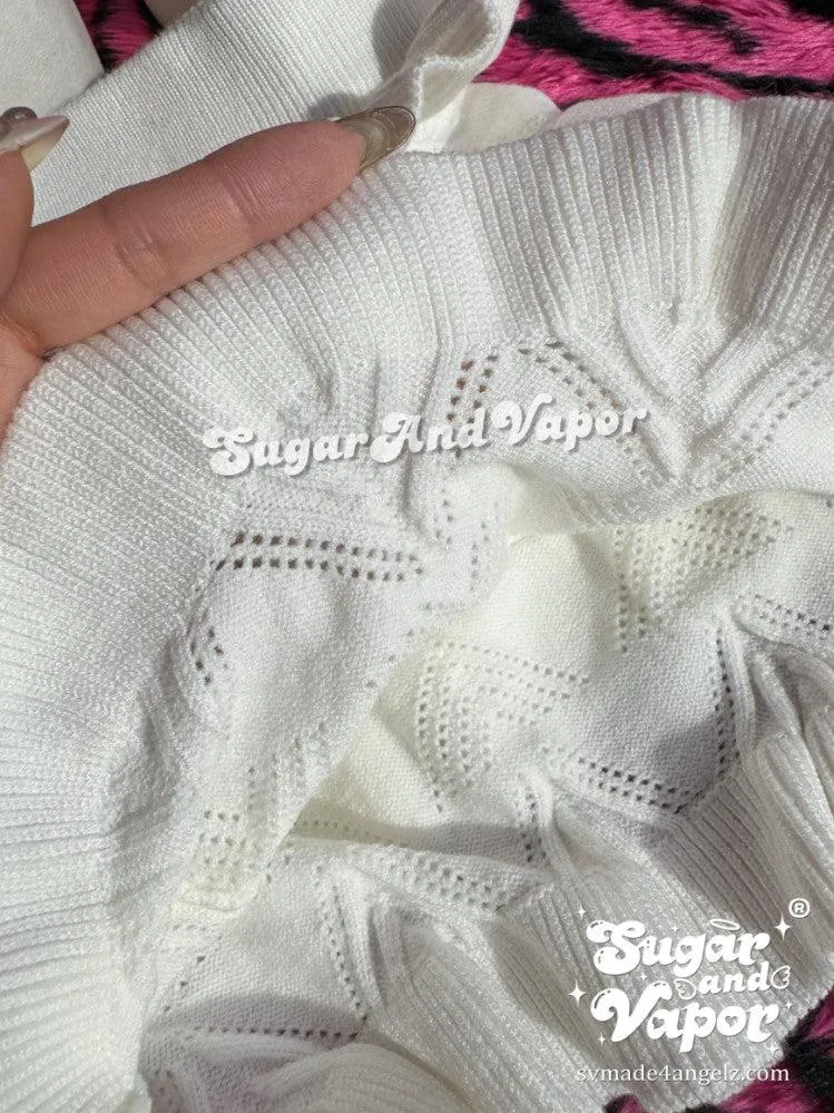 Jessica Knit Hollow-out Ruffle Bloomers