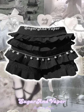 Jessica Knit Hollow-out Ruffle Bloomers