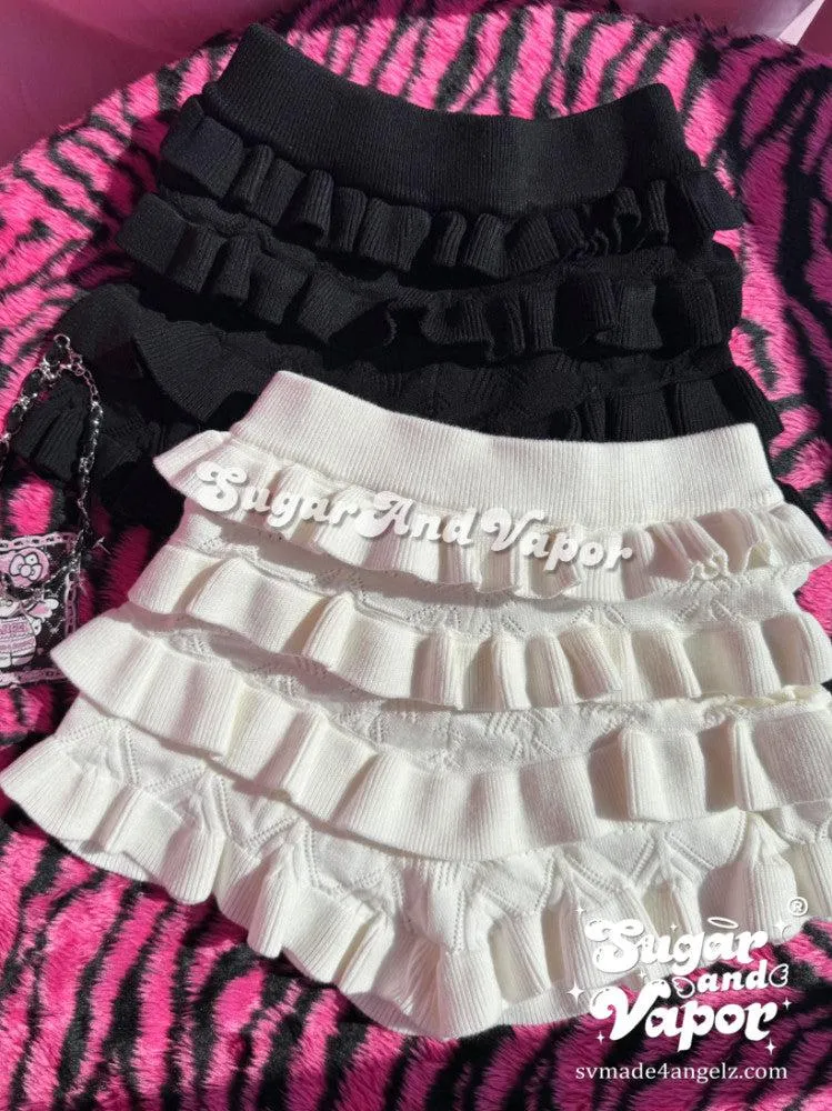 Jessica Knit Hollow-out Ruffle Bloomers