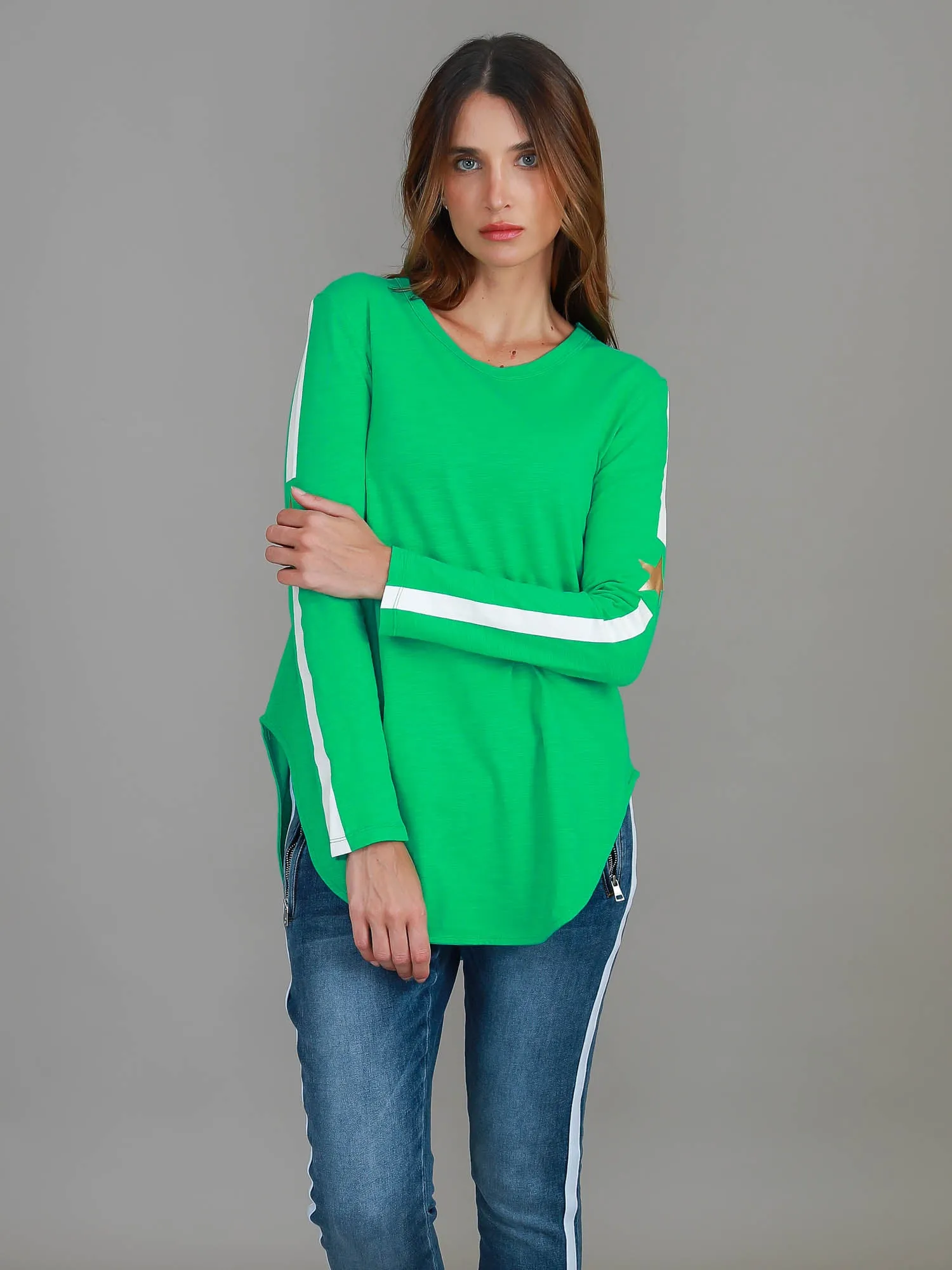 Junee Curved Hem T Shirt