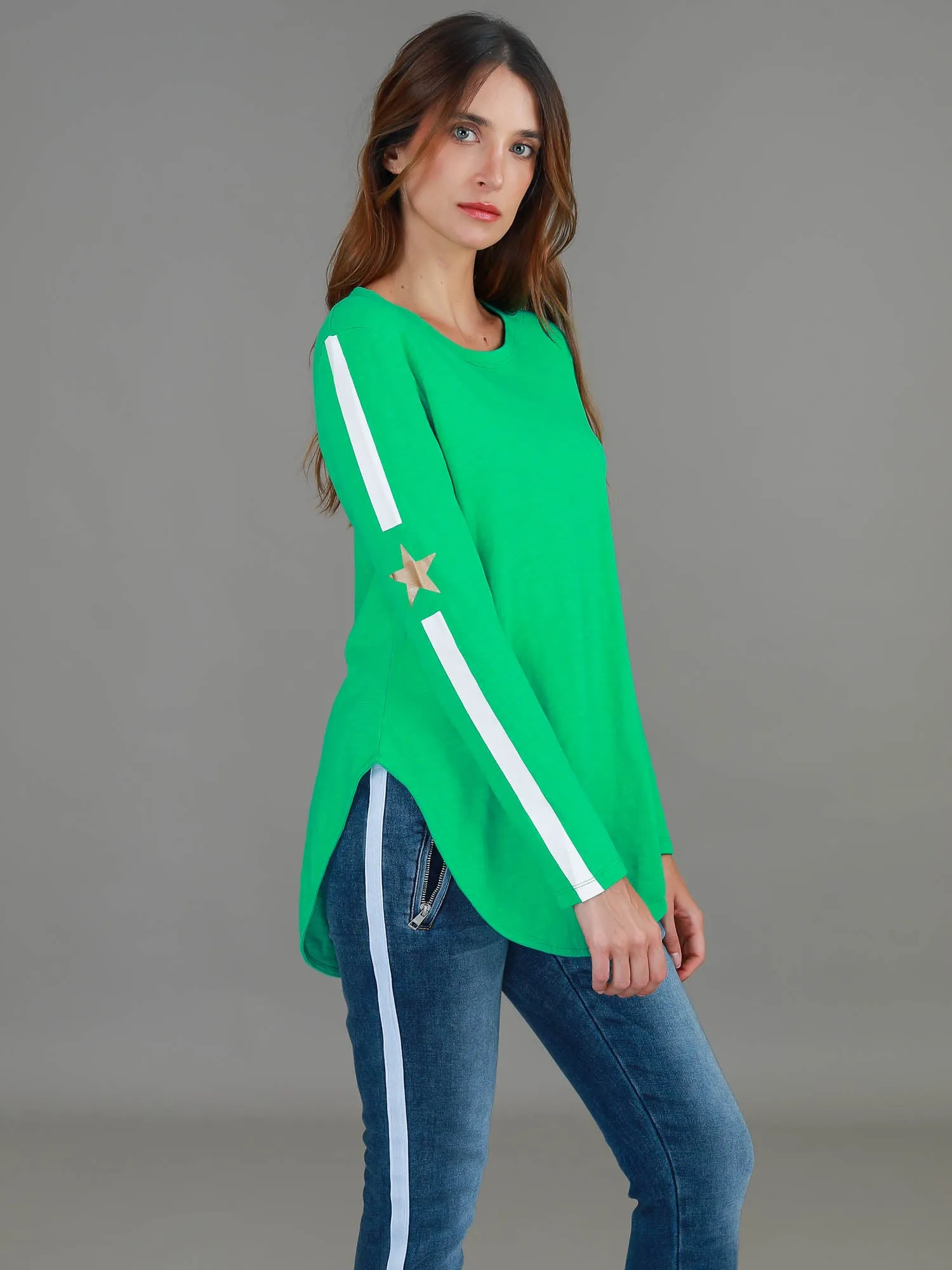 Junee Curved Hem T Shirt
