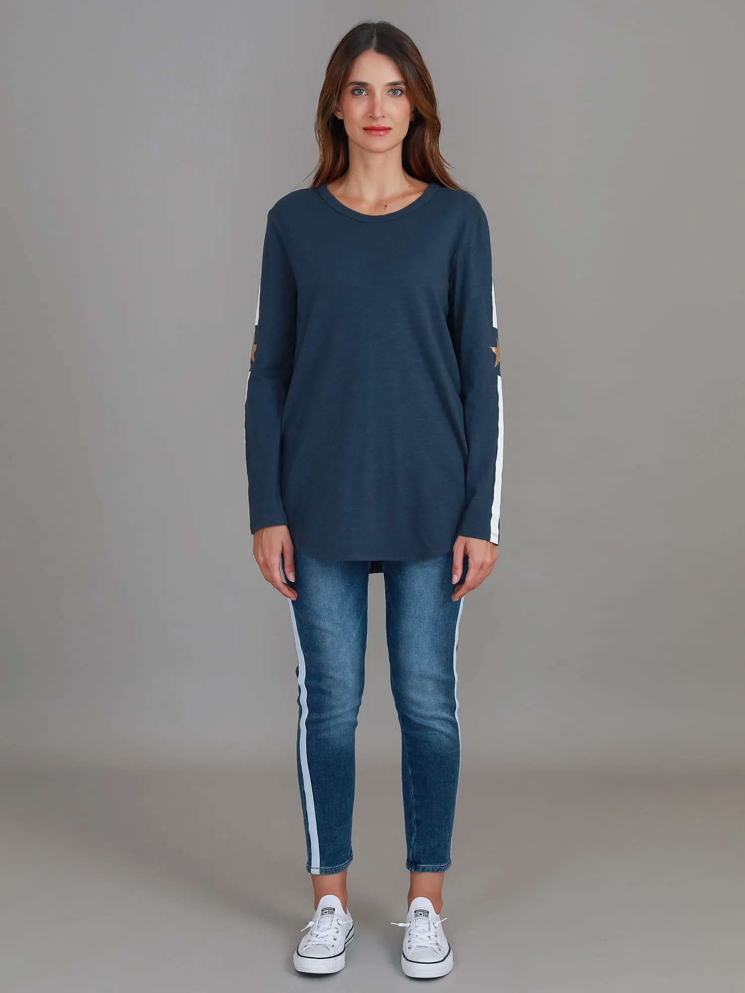 Junee Curved Hem T Shirt