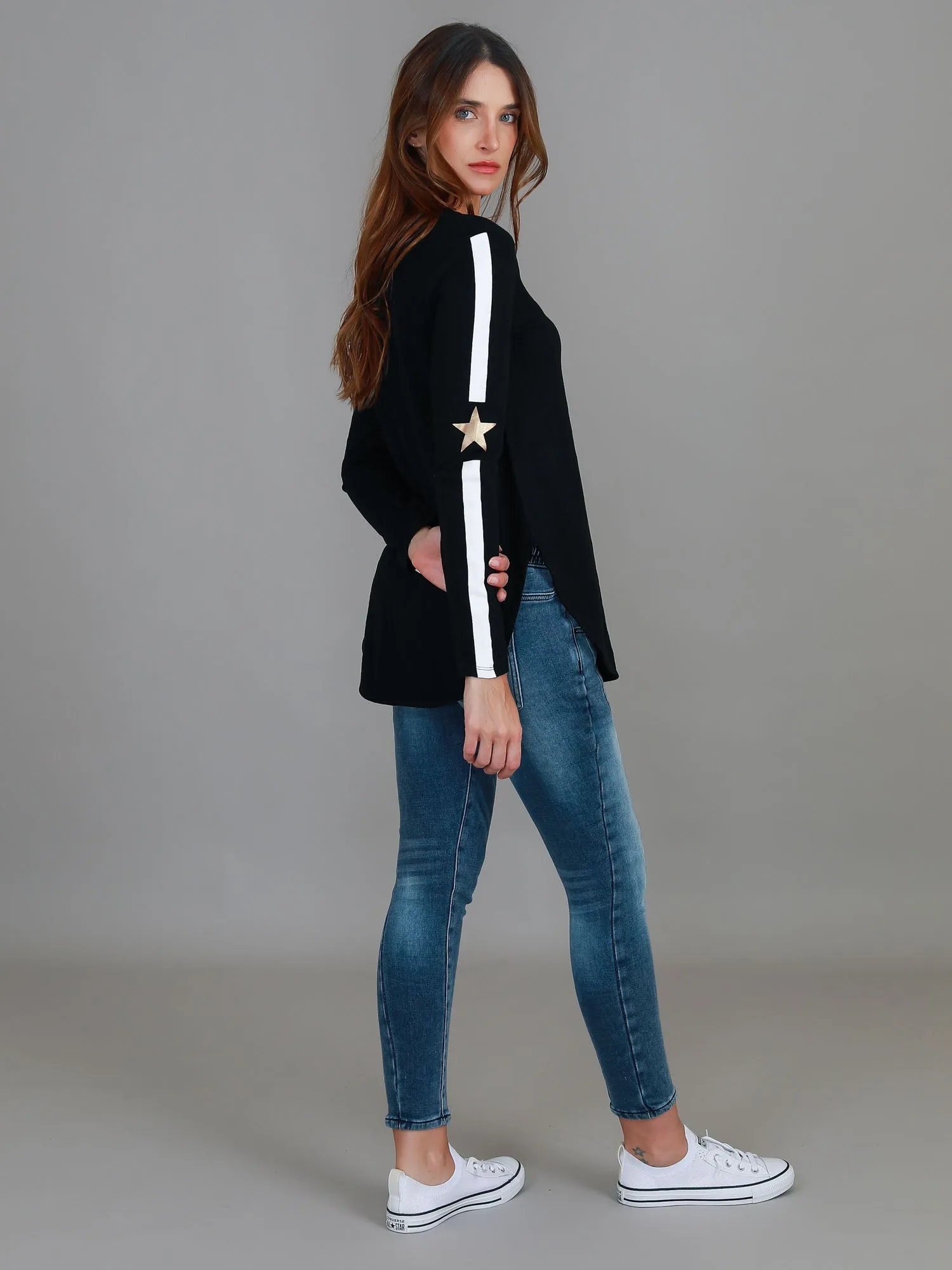 Junee Curved Hem T Shirt