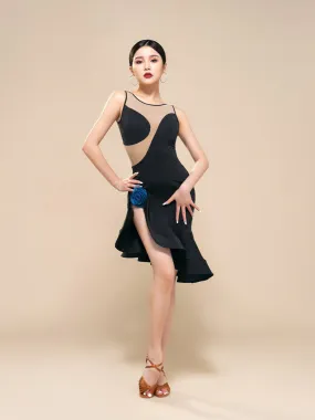 Latin Sleeveless Stitching Dress Summer Dance Costume