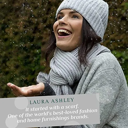 Laura Ashley Womens Micro Suede Memory Foam Moccasin Slippers, Warm Fuzzy Rubber Bottom Indoor Outdoor Faux Fur House Shoes