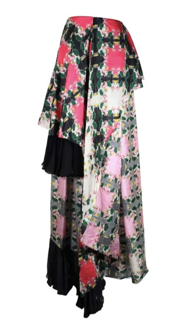 Layered Hem Maxi Skirt