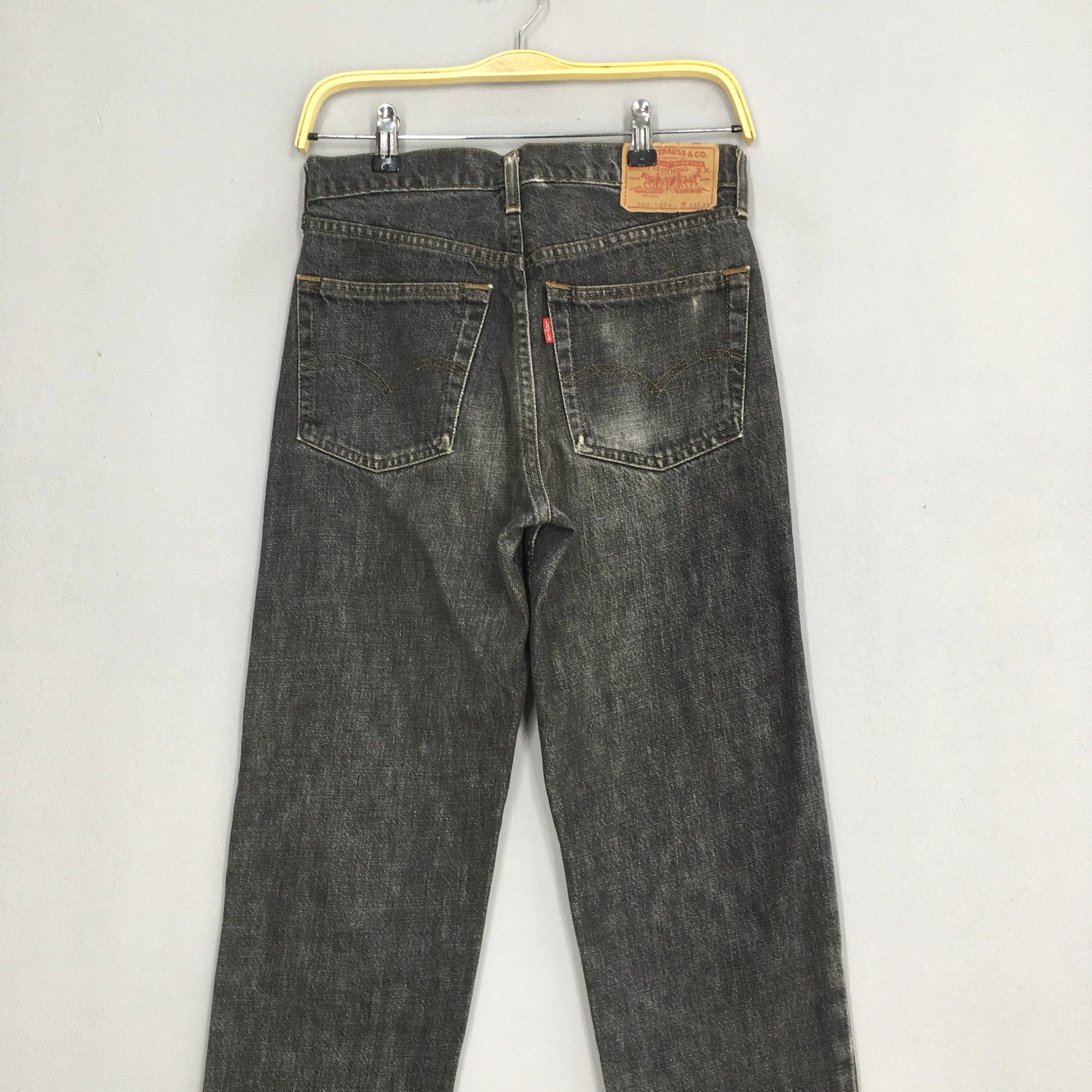 Levi's 603 Black Jeans Stone Washed Size 28x28