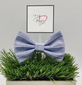 Light Blue with White Stripe Collar Bow