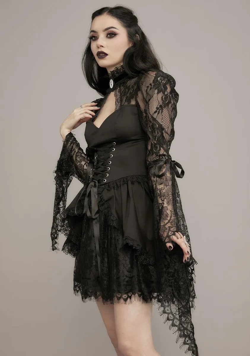 Lights Go Out Lace Mini Dress
