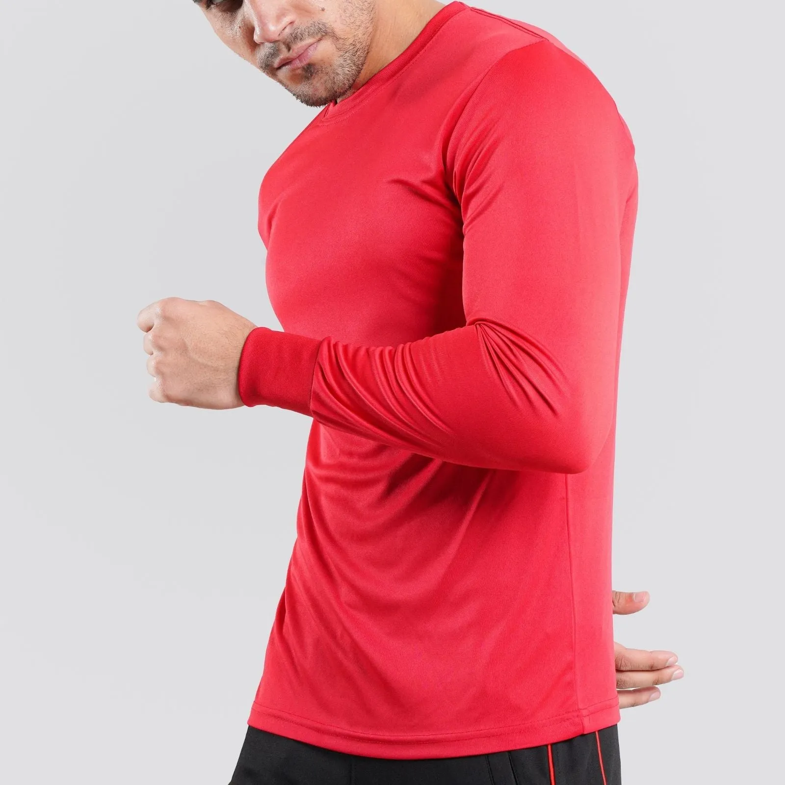 Long Sleeve Dry Fit Red Tee Shirt |  Pack of 6