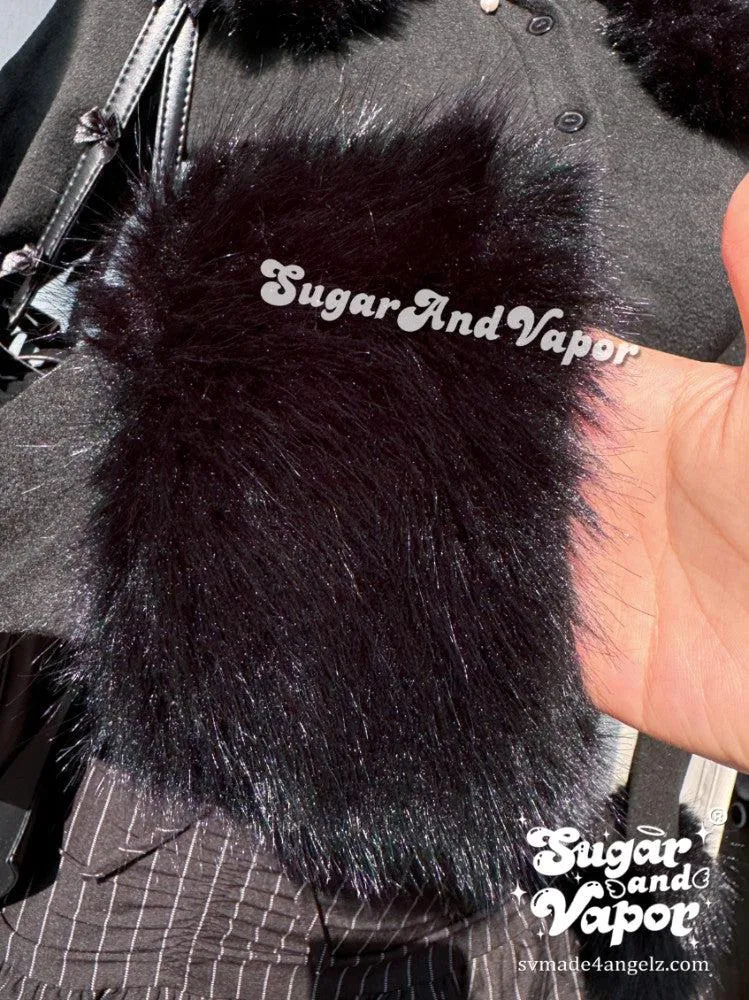 Lunara Midnight Luxe Furry Cardigan
