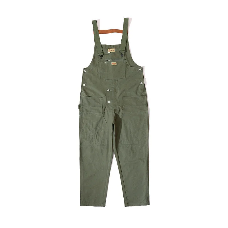 Man Fall Outfits Cargo Pants Vintage One-Piece Overalls Men's Loose Strap Straight Leg Dad Jeans