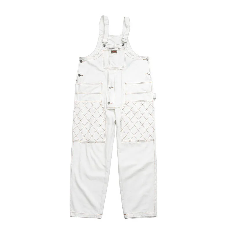 Man Fall Outfits Cargo Pants Vintage One-Piece Overalls Men's Loose Strap Straight Leg Dad Jeans