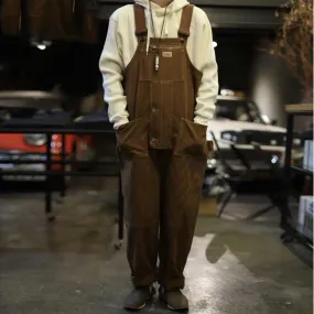 Man Fall Outfits Cargo Pants Vintage One-Piece Overalls Men's Loose Strap Straight Leg Dad Jeans