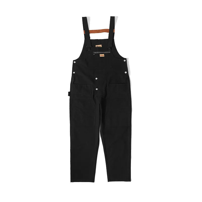 Man Fall Outfits Cargo Pants Vintage One-Piece Overalls Men's Loose Strap Straight Leg Dad Jeans