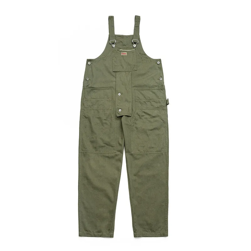 Man Fall Outfits Cargo Pants Vintage One-Piece Overalls Men's Loose Strap Straight Leg Dad Jeans