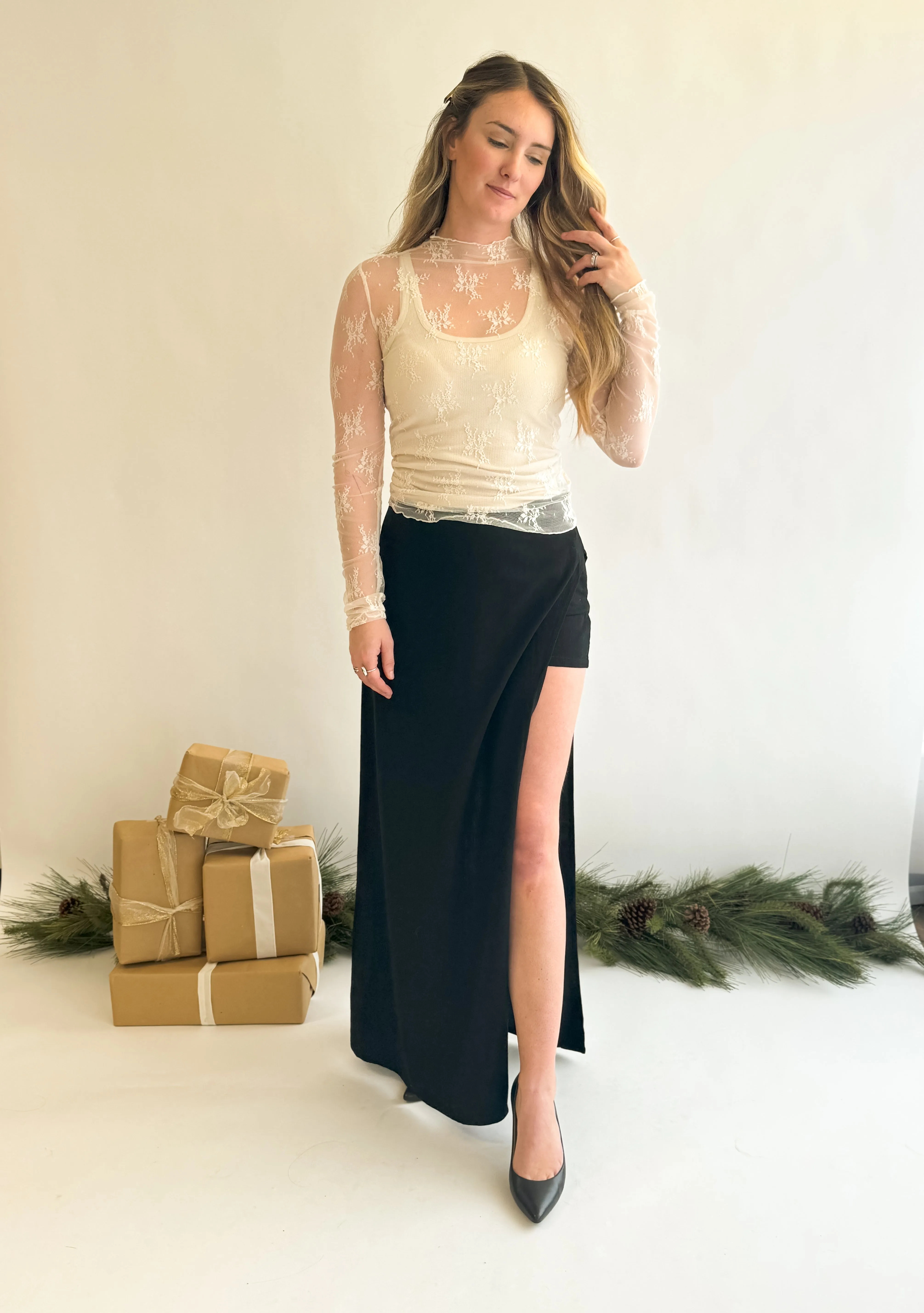 Marilyn Side Slit Skirt