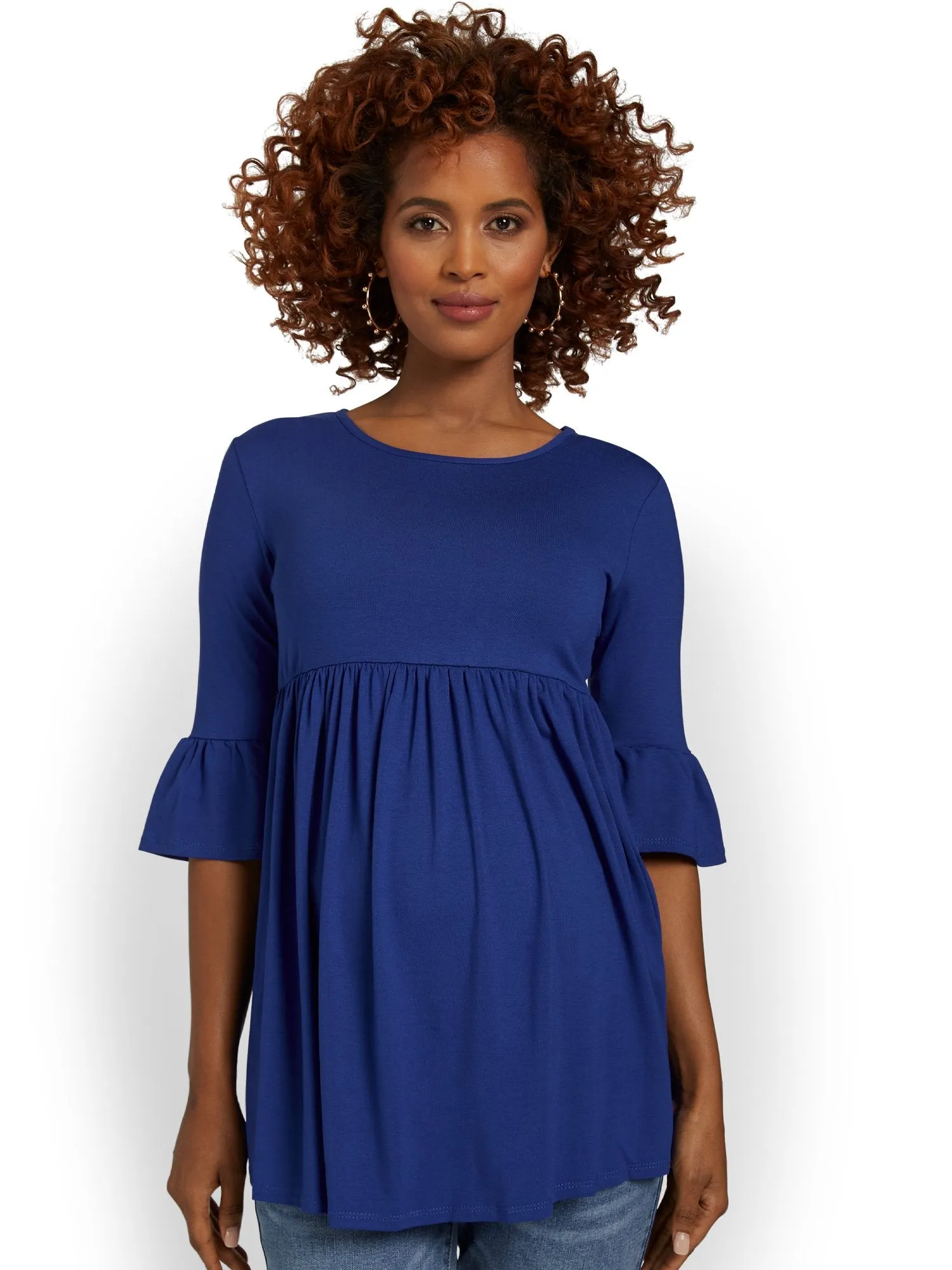 Maternity Pleated Babydoll Top