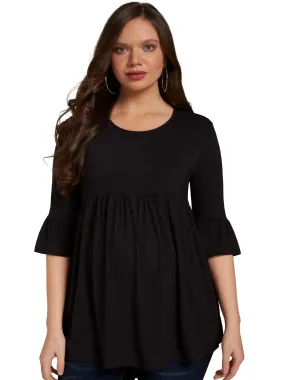 Maternity Pleated Babydoll Top