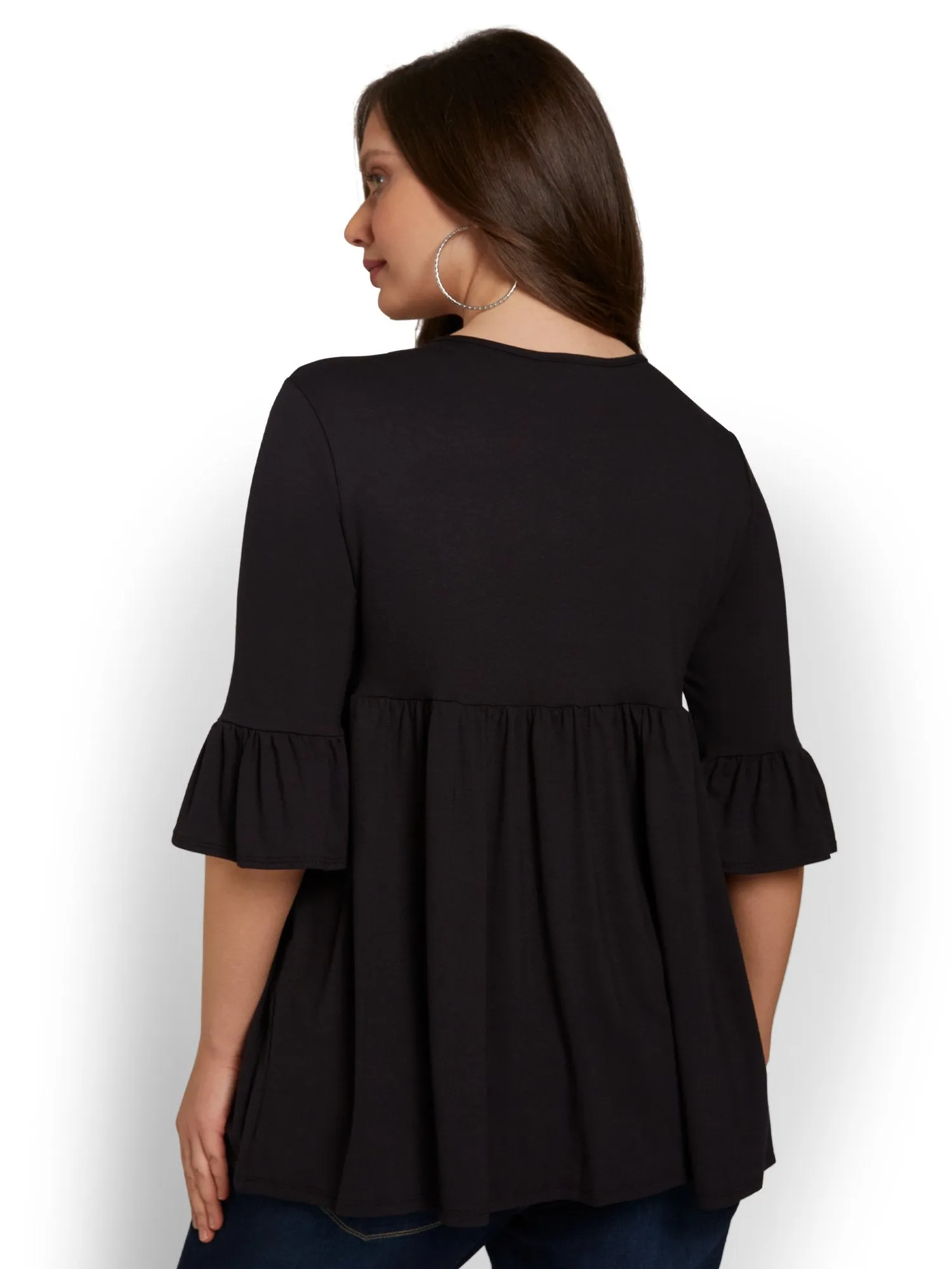 Maternity Pleated Babydoll Top