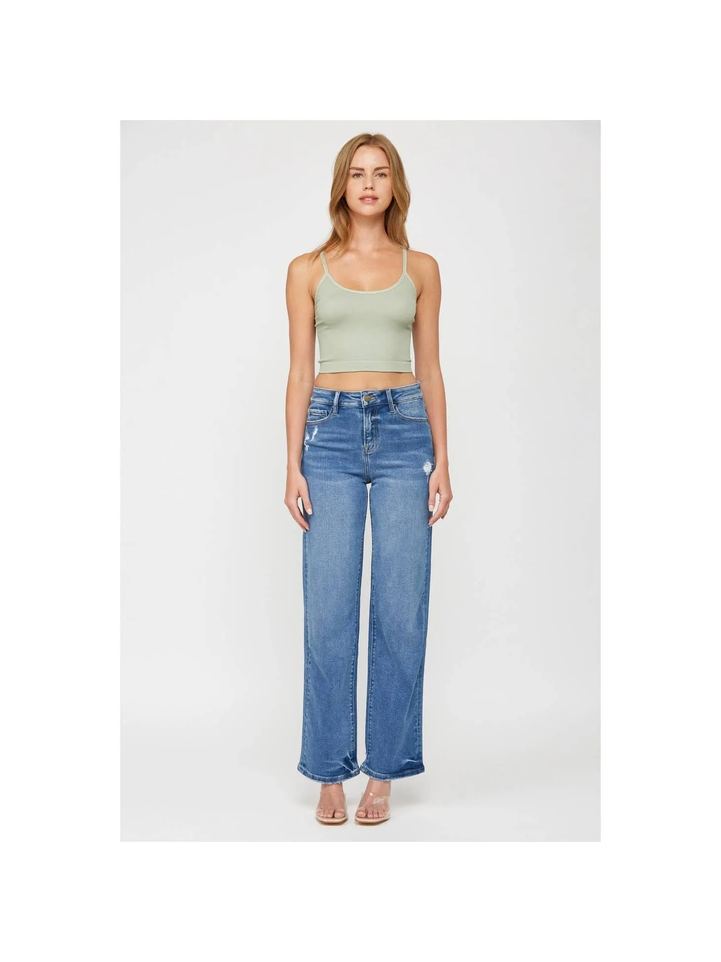 Mica Denim High Rise Straight Leg