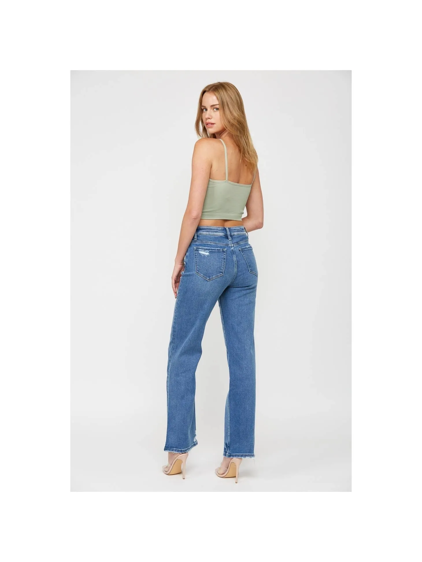 Mica Denim High Rise Straight Leg