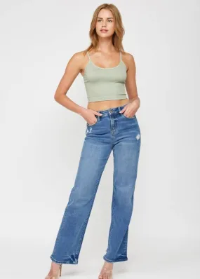 Mica Denim High Rise Straight Leg