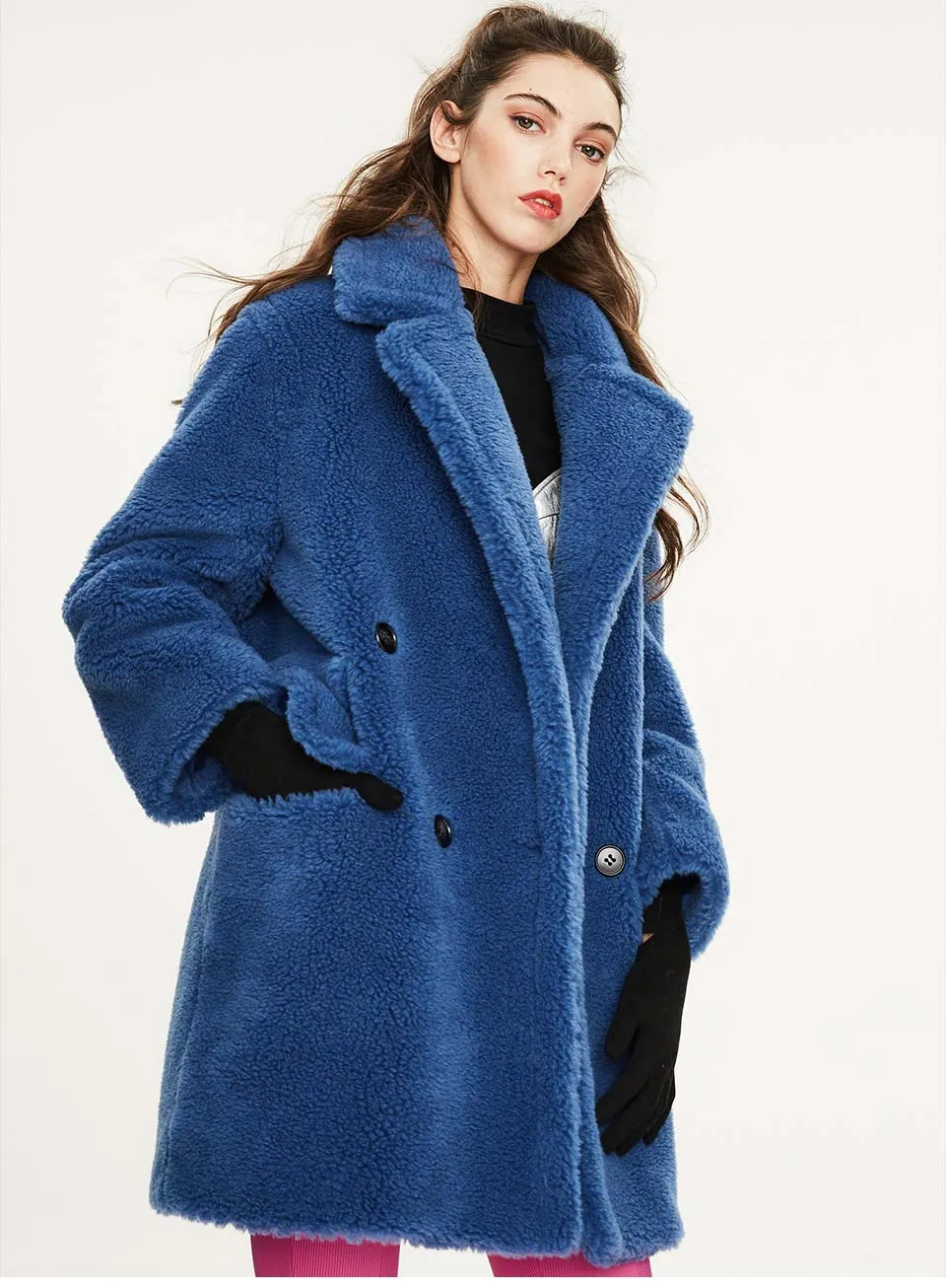 Mid-length Faux Fur Coat