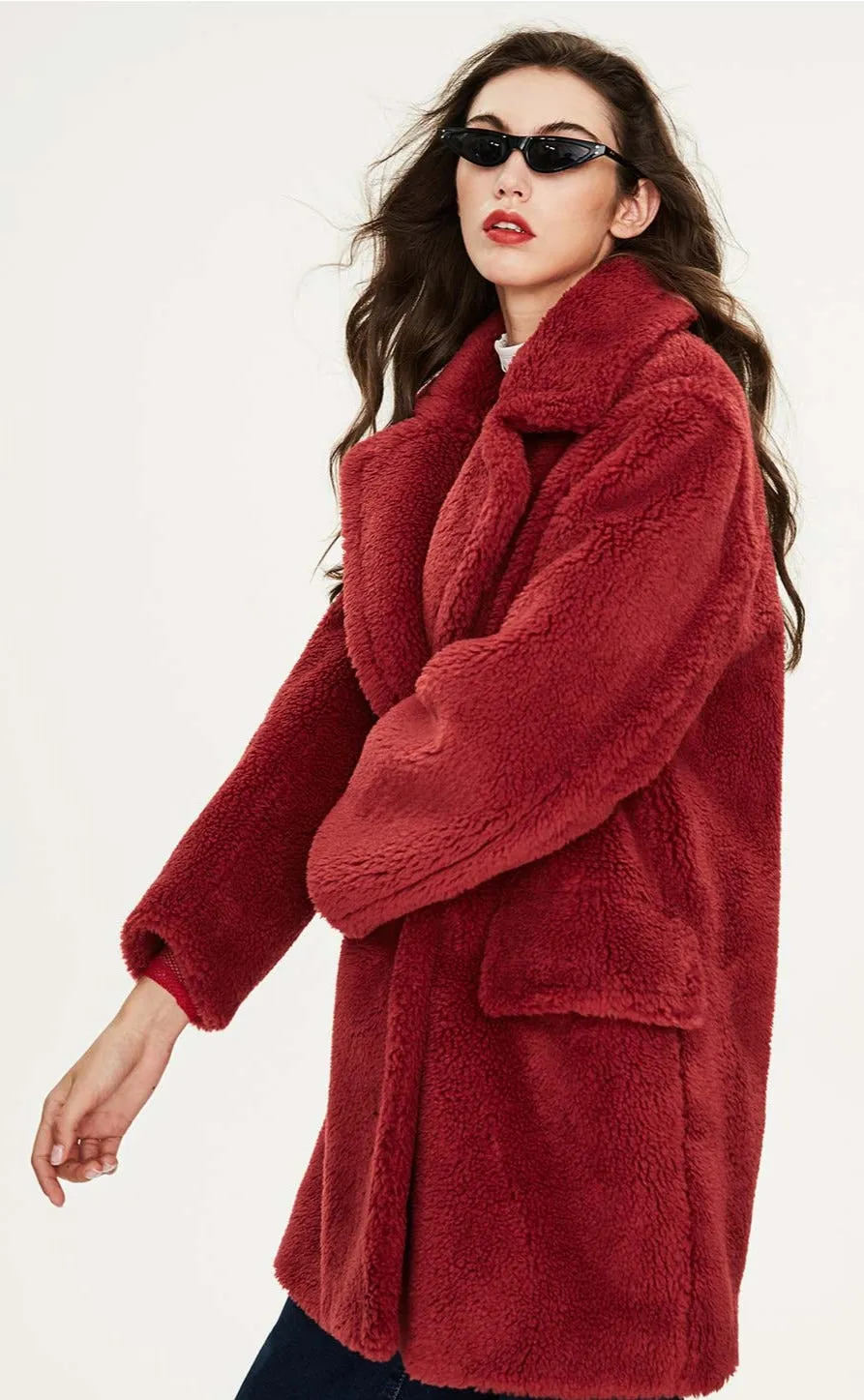 Mid-length Faux Fur Coat