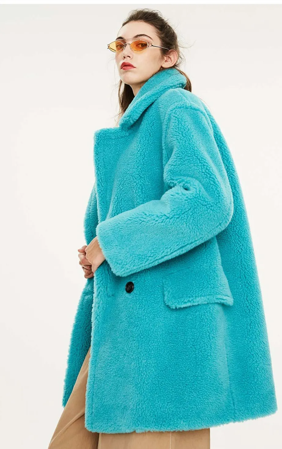 Mid-length Faux Fur Coat