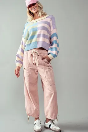 Miley Urban Flex Cargo Pants - Pink