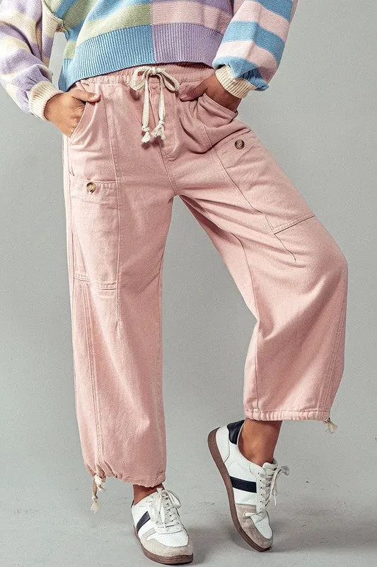 Miley Urban Flex Cargo Pants - Pink