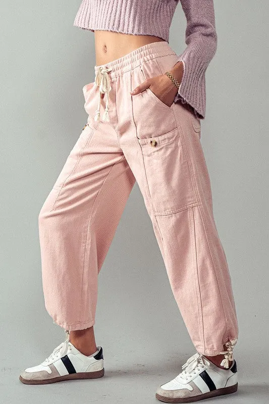 Miley Urban Flex Cargo Pants - Pink