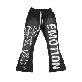 MIXED EMOTIONS Cupid Flare Sweatpants (Black)