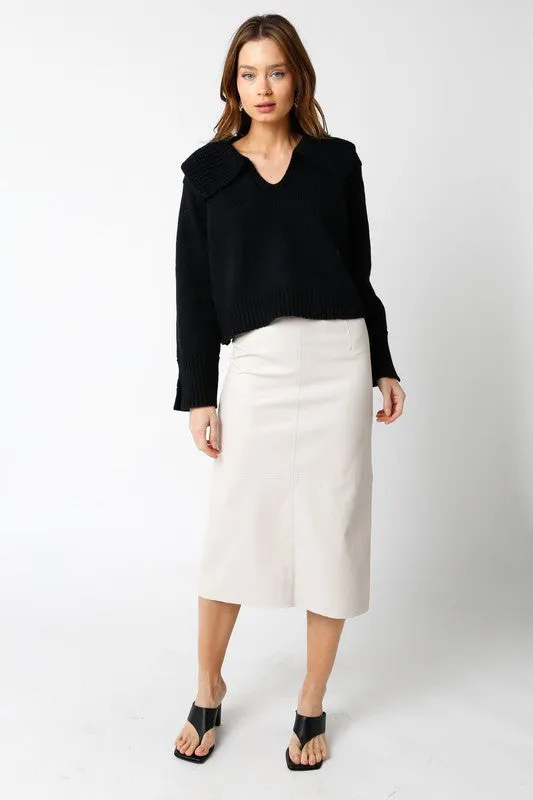 Molly Leather Midi Skirt