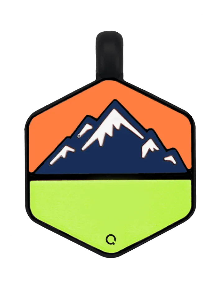 Neon Mountain Silicone Dog ID Tag