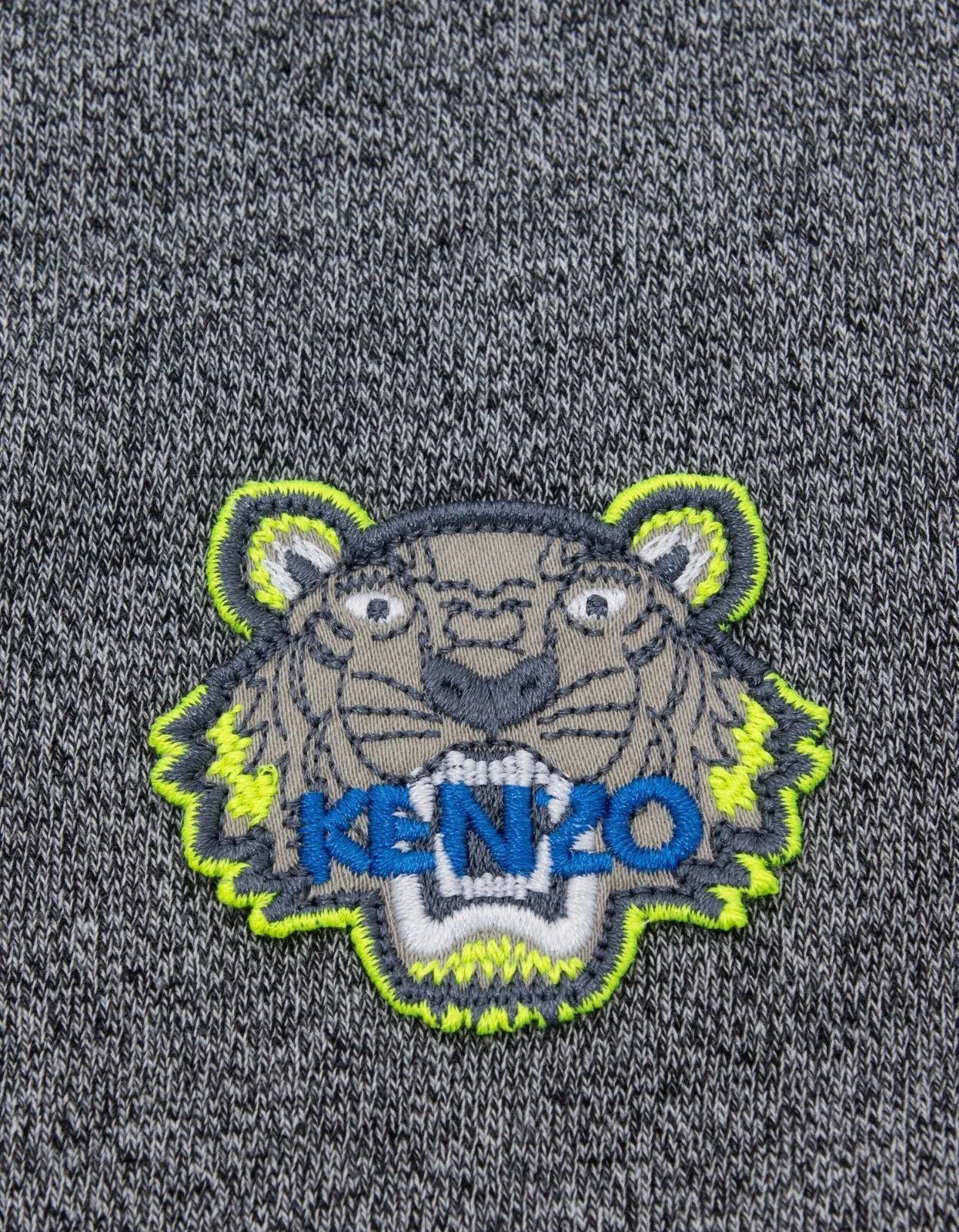 Neon Yellow Tiger Badge Zip Through Sweatshirt